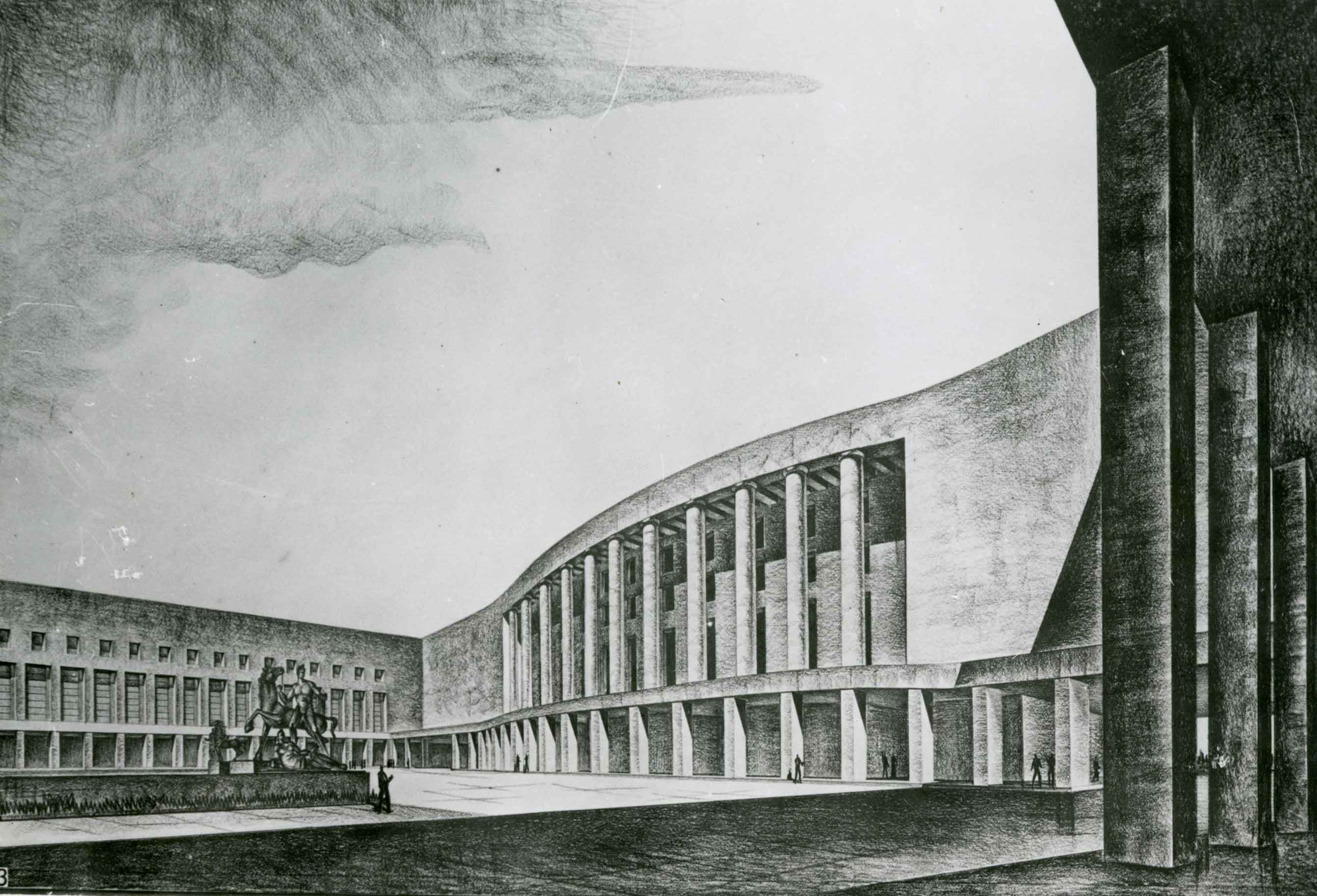 Progetto di concorso per la Piazza imperiale all'E42, Roma