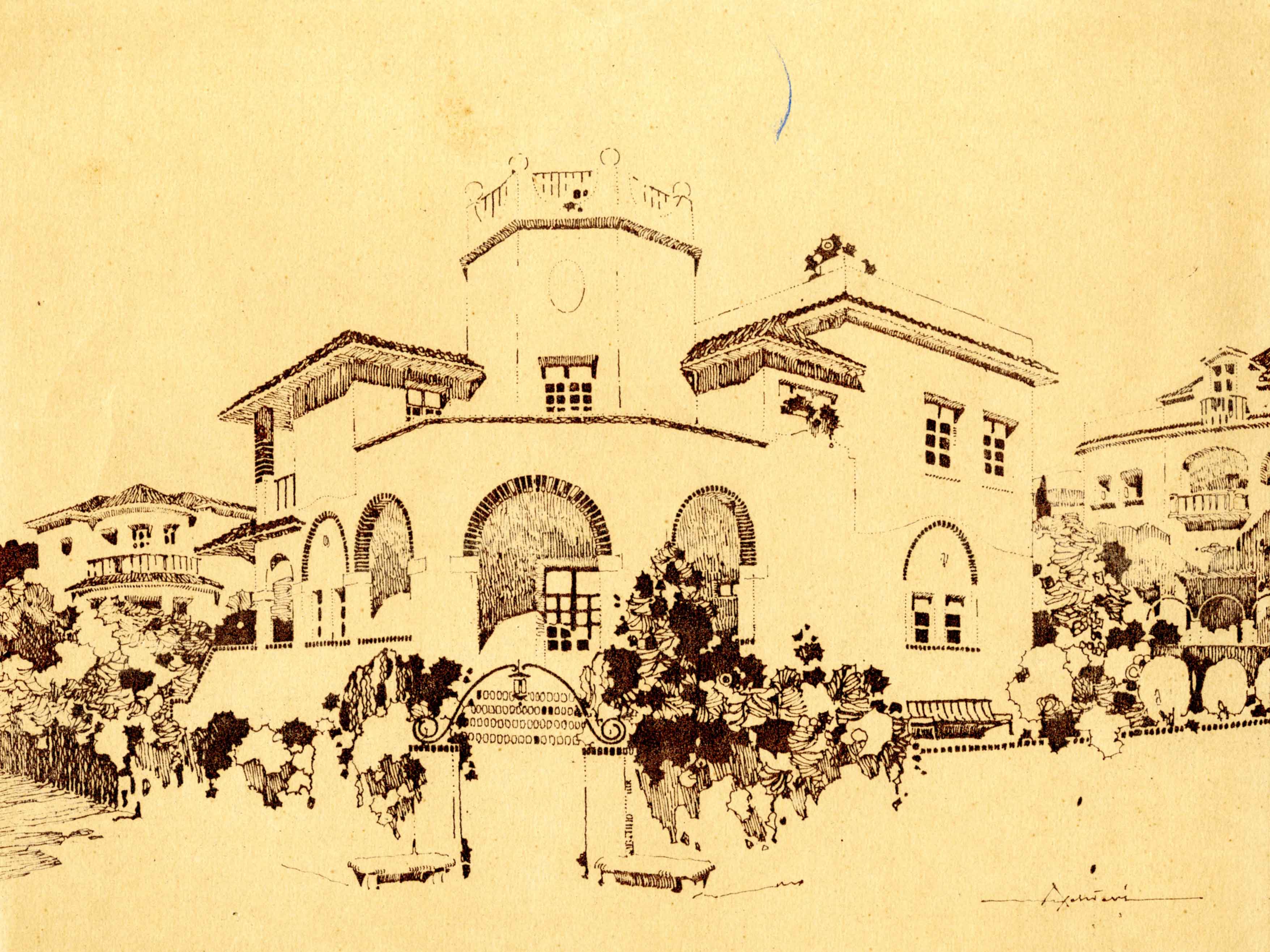 Progetto per una villa con torre